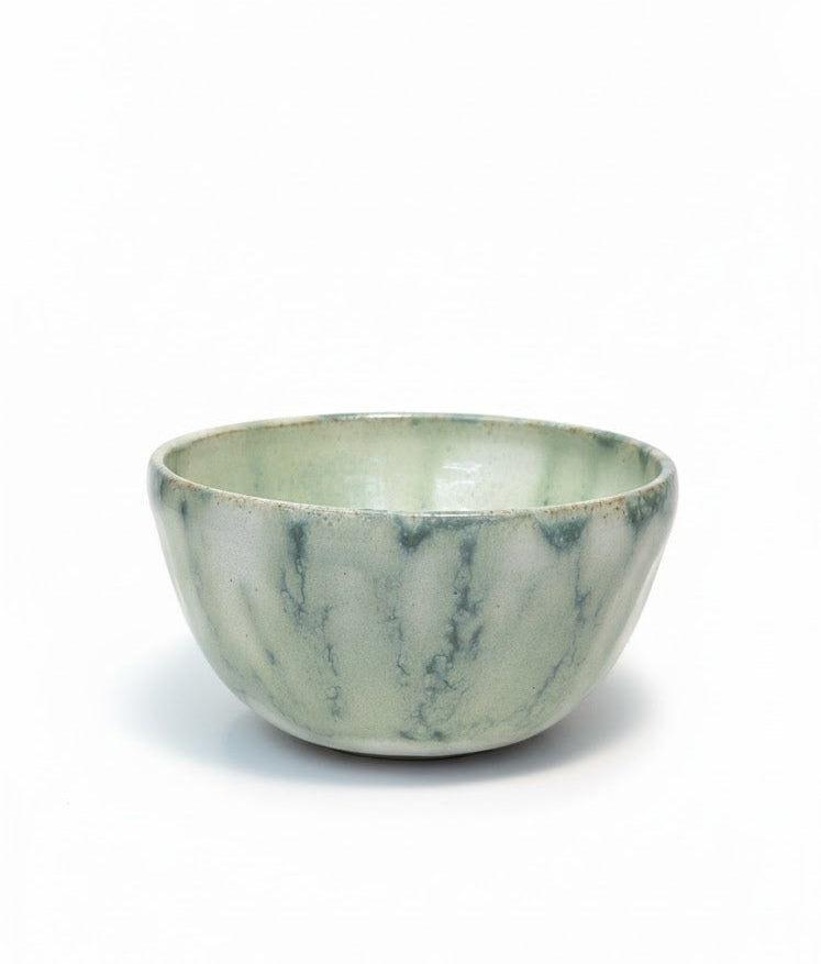 marbled green handmade ceramic bowl waxhead rivulet range