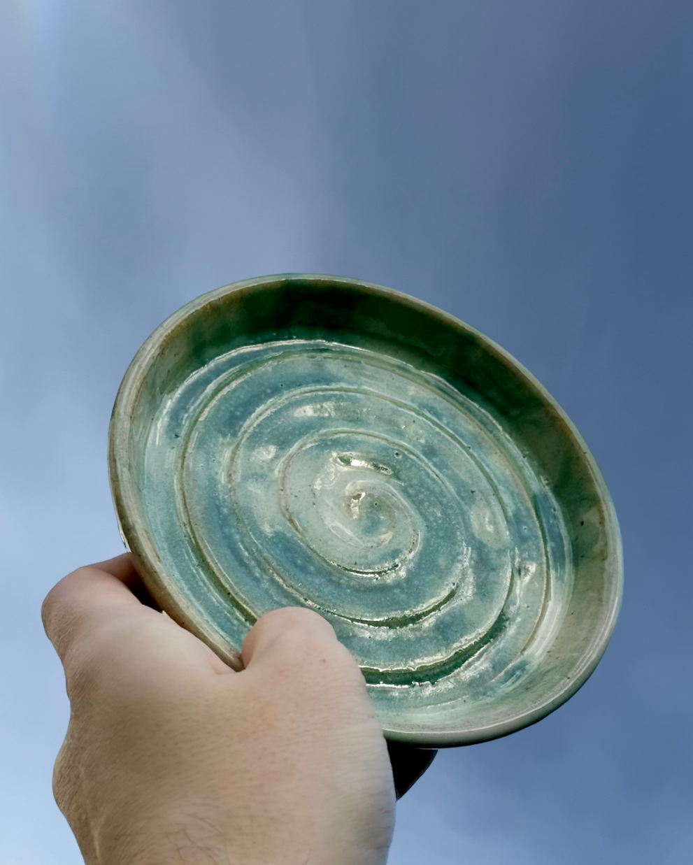 marbled_green_handmade_ceramic_olive_oil_plate_dish_saucer_balsamic_kitchen_waxhead_rivulet_range